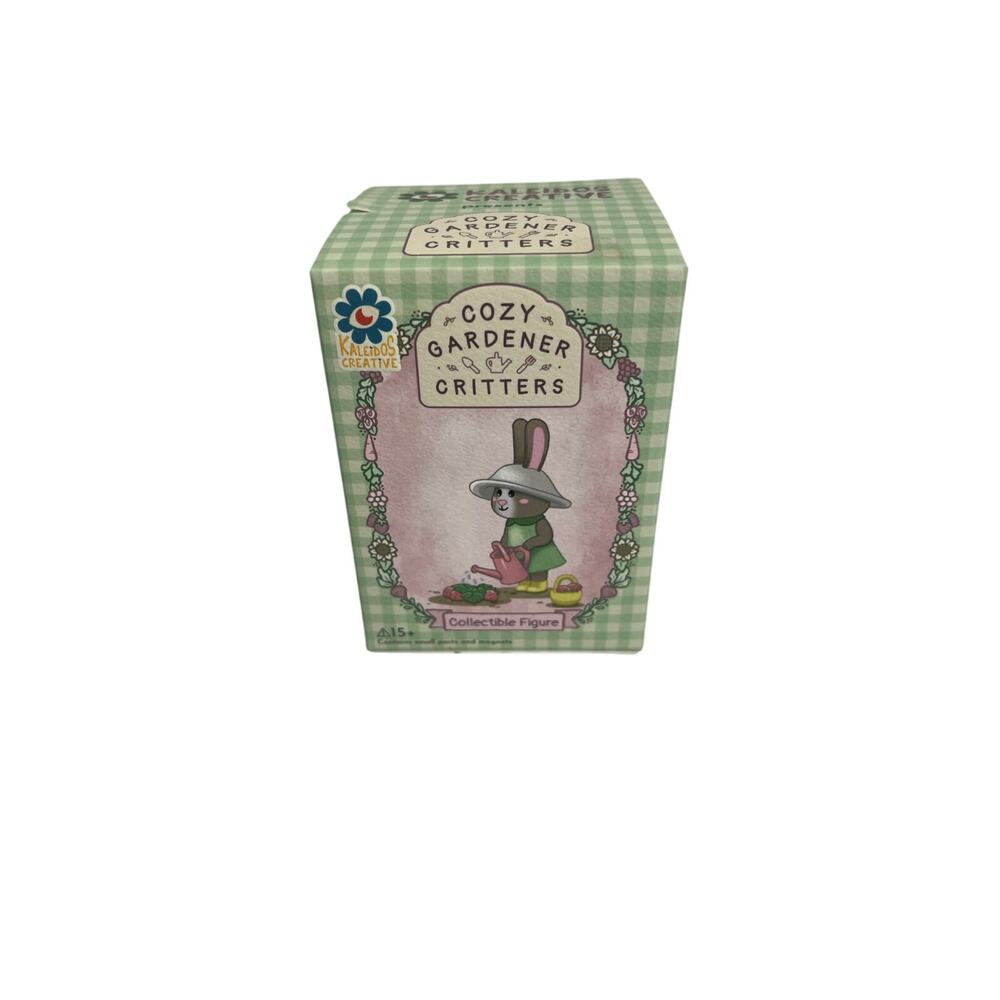 KALEIDOS CREATIVE Cozy Gardener Critters Liza Bunny Figure With Card Open Box